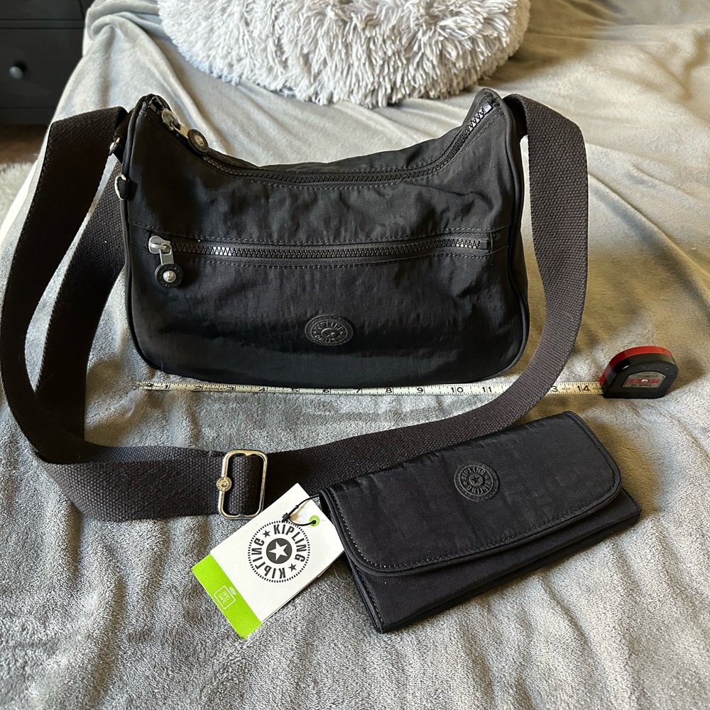 Kipling black bag and wallet